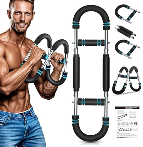 Twister Arm Trainer, équipement d'entraînement pour la poitrine, réglable Shaker Twister Arm Trainer pour homme et femme, portable Power Chest Clip Muscle Fitness avec design amovible