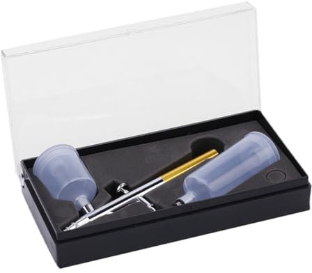 Gadpiparty Nail Art Airbrush Satz für Beauty Tattoo und Kunst Handheld Farbspritzwerkzeug mit Düse Tragbar Ergonomisch Vielseitig für Modellbau Tortendekoration und Nailart