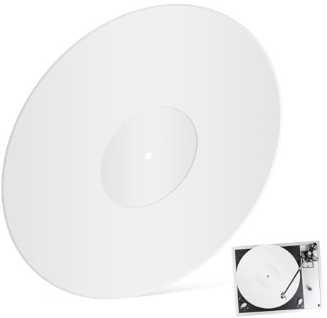 ERINGOGO Acrylic Turntable Mat Für Verbesserten Und Schutz Rutschfeste Schallplattenmatte Elegantes Design Für Plattenspieler Und Vinyl-sammler