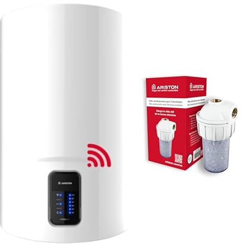 Ariston, Lydos Wifi - Termo Eléctrico 50 Litros + Filtro Antical, kit polifosfatos para calentador