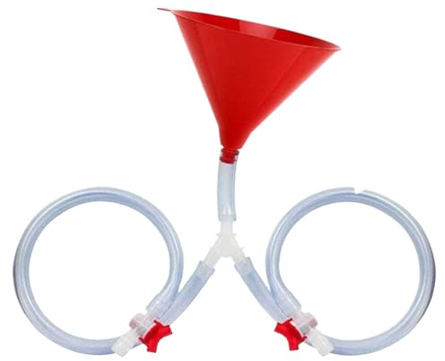 Beverage Funnel, Drinking Funnel With Valve, Beer Tube, Fun And Fast-Paced Drinking, Leak-Proof Sealing Valve And Flexible Hose, Single And Double Tube, For Men, Women, Students, Couples, And Friends