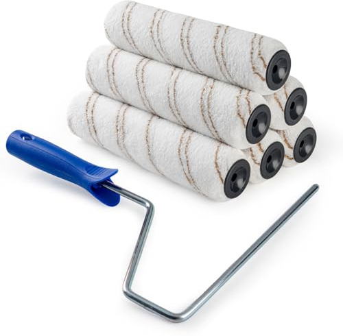 Mister Rui Farbroller 23cm Große Farbroller für die Malerei auf Glatten und Halb-rauen Oberflächen, für den Anstrich von Wänden oder Decken