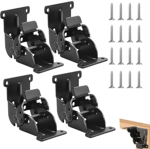 Eruceky 4 Piezas Patas de Mesa Plegables con Bisagras, Bisagras Soporte de Soporte Autobloqueo, para Mesas Plegables