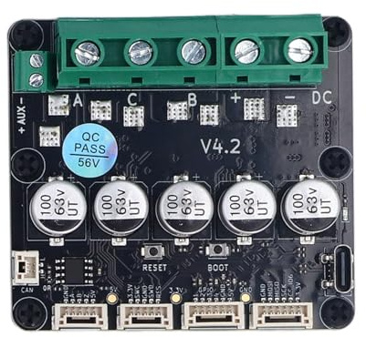 Denash Hochstrom ODESC V4.2 Bürstenloser Servo -Motor -Controller Karte für Odrivetool FOC BLDC 8-56V 120A, Hervorragend für Industrie BLDC Steuerfeld und Force Feedback Simulatoren
