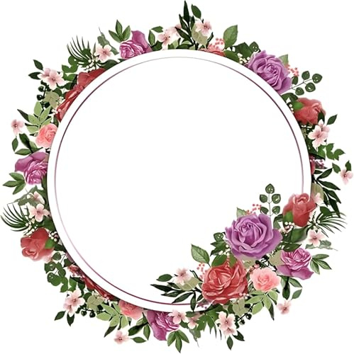 Custom Logo Stickers - Design Your Own Personalized Labels with Text, Image, & Photo - Waterproof, UV Protected, Fade & Heat Cold Resistant - Pack of 100 (Wreath 19, 51mm)