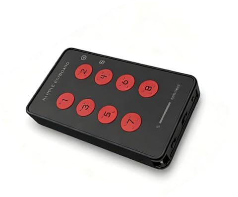 Plyisty Mini Tastiera Programmabile, 8 Tasti Macro con modalità Tripla, Tastierino Palmare con una Sola Mano per Giochi, Flusso di Lavoro e Controllo Multipiattaforma