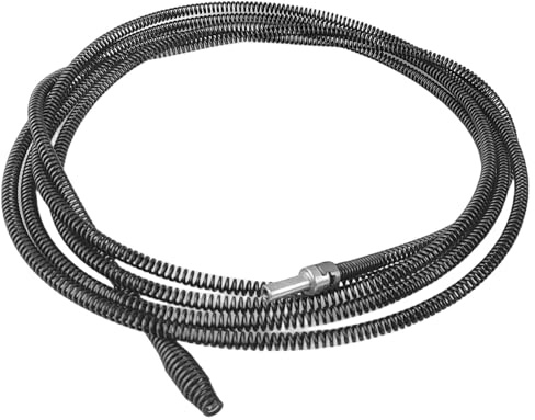 5m x 10mm Alambre Muelle Desatascador Limpia Tuberías Profesional, Cable Desatascador Fregadero Tuberías con Accesorio de Taladro, Acero al Manganeso, para Fregadero, Ducha, Inodoro