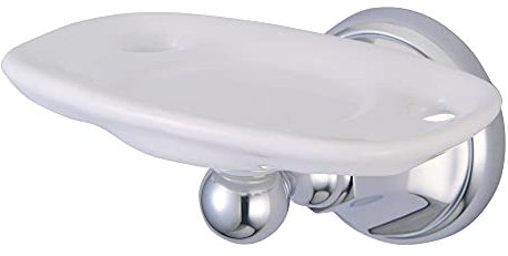 Kingston Brass BA4816C Metropolitan Toothbrush and Tumbler Holder, Polished Chrome, Polished Chrome