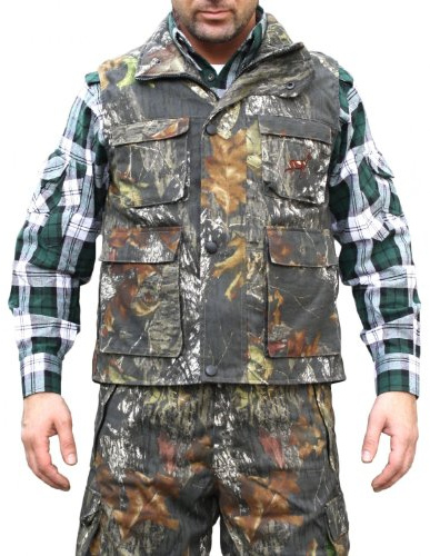 German Wear Jagdweste Weste Textilien in Waldtarn mit Hirsch Stickerei