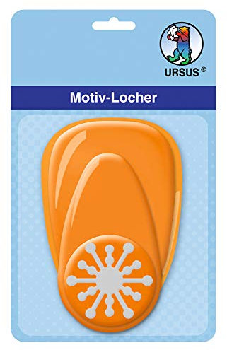 Ursus 19480072 - Motivlocher mit Hebel, mittel, Feuerwerk, ca. 25,4 mm, orange