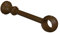 Flairdeco Träger für 28 mm Ø Gardinenstange, 1-läufig, Holz, Nussbaum lackiert
