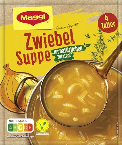 MAGGI Guten Appetit Zwiebel Suppe, 1er Pack (1 x 55g) | Leckere vegetarische Gemüsesuppe schnell zubereitet