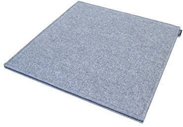 Rob&Raf Sitzkissen Sitzauflage Stuhlauflage XL Filz Grau Quadrat 40cm x 40cm Modern 15mm Stuhl Garten Zuhause