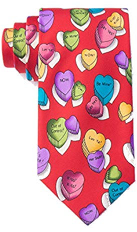 Wild Ties Herren Krawatte/Krawatte mit Herzen, Rot