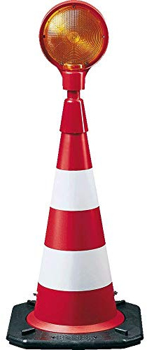 WEMAS StVO Leitkegel Blitz, Typ RA2, retroreflek., Bast, rot/weiß, 75 cm, 9,4 kg aus Kunststoff, Art.-Nr. Blitzkegel-TL Z750 4000 2 RA2B | Leitkegel | Pylone | Markierungskegel