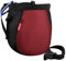Rhino Valley Klettern Kreide Tasche, Auslaufsicher Kordelzug-Kreidebeutel mit verstellbarem Gürtel, Karabinerhaken und Reißverschluss Chalk Bag für Klettern, Gymnastik & Mehr - Schwarz & Rot