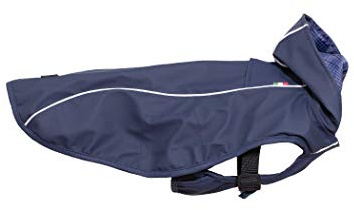 CHIARA Scotty Regenjacke mit Geschirr CHJ-Y1811BL-4XL-CHIARA-Regenmantel, Regencape (Größe: 4 XL, Material: 100% Polyester, sportlich, wasserdicht, innen liegendes Geschirr), Navy