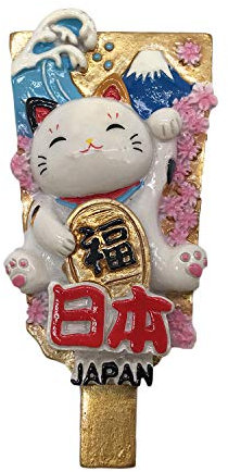3D Glückliche Katze Japan Kühlschrank Kühlschrank Magnet Tourist Souvenirs Handarbeit Harz Handwerk Magnetischen Aufkleber Home Küche Dekoration Reise Geschenk