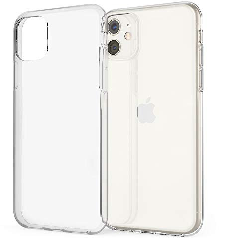 NALIA Phone Case compatible with iPhone 11, Slim See Through Cover Protective Silicone Gel Sturdy Bumper, Soft Shockproof Mobile Cell Protector Crystal Back Skin Rugged Shell, Color:Transparent