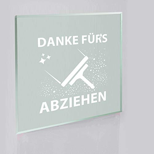 WIRKSAMWERBEN Aufkleber Duschabzieher: Danke fürs Abziehen - 3 Stück