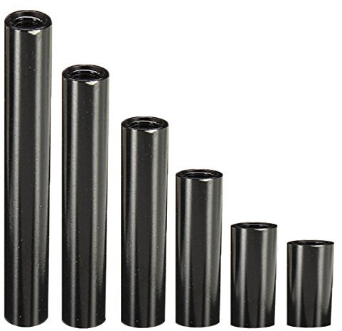 TuToy Abstandsbolzen Aus Aluminiumlegierung M3Ar2 M3 8-35 Mm Schwarze Runde Abstandshalter Für Runde Leiterplatten Abstandshalter 10 Stück - 25 Mm