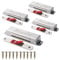 Mousike Magnetic Door Catch Heavy Duty 40KG Stainless Steel Door Magnets with Strong Magnetic for Kitchen Cupboard Wardrobe Closet Cabinet Door Latch (Silver 4 Pack)