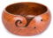 Joyeee Tazón de hilo de madera más grande, accesorios y suministros de almacenamiento para tejer, soporte de hilo para tejer y hilados de ganchillo, cuenco hecho a mano, 20 cm/7.8 pulgadas