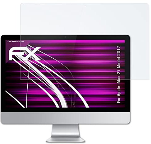 atFoliX Plastic Glass Protective Film compatible with Apple iMac 27 Model 2017, 9H Hybrid-Glass FX Screen Protector