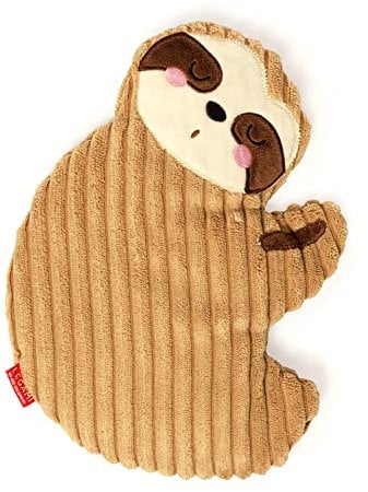 Legami - Cuscino Termico con Semi di Lino, Warm Cuddles, 26x26 cm, in Semi di Lino, Fiori di Lavanda Essiccati, Poliestere e Cotone, Variante Sloth, Dona Relax
