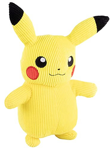 Pokémon Select PKW2992 - Pikachu Kord-Plüsch 20 cm, offizielles Plüsch