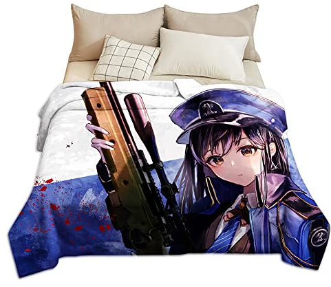Jilijia Göttin des Sieges: Nikke Decke Merch Elise Drake Anime Decke Weiche Micro-Fleece Decke Plüsch Überwurf Decke für Weihnachten Geschenk