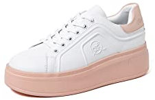 QUEEN HELENA Scarpe Platform Casual Sneakers da Ginnastica con Plateau Alte Eleganti Leggere Donna X28-16 (X28-16 Rosa, Numeric_40)