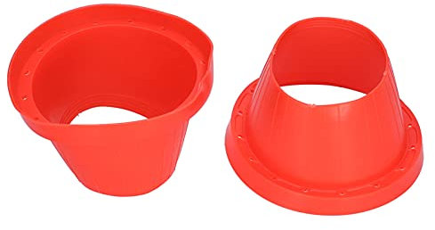OUKENS Lot de 2 Housses étanches antidérapantes pour Haut-Parleur de Voiture, Adaptateur de Montage pour Coussin de Protection Isolant en Gel de silice Rouge