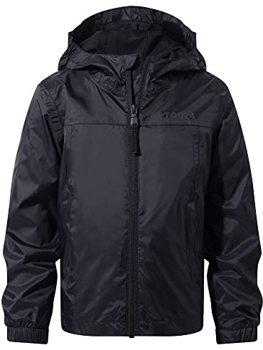 TOG24 Copley Kids Lightweight Waterproof Jacket Hood Packaway Windproof