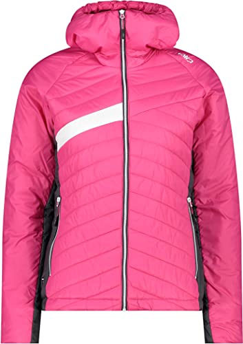 CMP W Jacket Fix Hood Xiv Pink - PrimaLoft Leichte warme Damen Isolationsjacke, Größe 36 - Farbe Fucsia