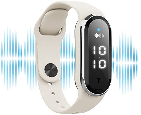 MZFANG Pulseras Repelentes de Mosquitos Ultrasonido Anti Mosquitos Reloj Electrónico Ultrasónico Repelentes Bandas de Insectos Plagas Carga USB/Impermeable para Adultos niños (Blanco)