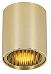 QAZQA - Design Design-AufbauSpot I Spotlight I Deckenspot I Deckenstrahler I Strahler I Lampe I Leuchte Gold I Messing GU10 50mm - Tubo Honey I Wohnzimmer I Schlafzimmer - Aluminium Zylinder - LED gee