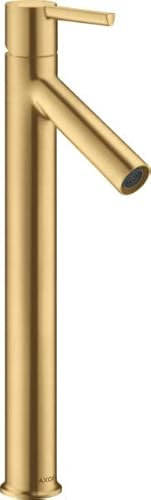 hansgrohe AXOR Starck Einhebel-Waschtischmischer 250 für Waschschalen mit Hebelgriff ohne Zugstange, 10103250, Farbe: Brushed Gold Optic