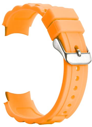 Alienwork Bracelet de Montre Bracelet en Silicone Orange Silicone Léger Doux Imperméable