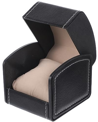 FOYTOKI Pu-leder Schmuckbox Für Uhren Elegante Aufbewahrungslösung Mit Abnehmbarem Kissen Für Uhr Reise Geschenkbox Schwarz