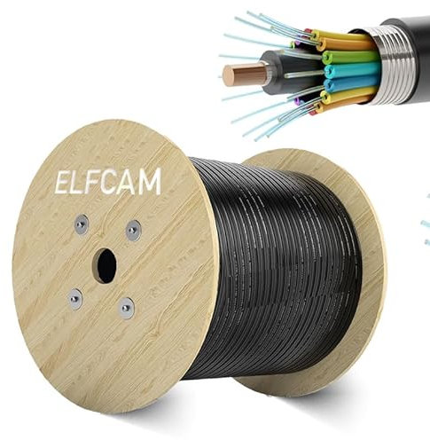 Elfcam® - 200m Câble Structure Libre 250µm 12 Brins - Fibre Optique Monomode OS2 - MV - LSZH