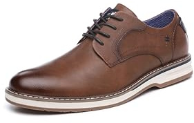 DECARSDZ Mens Dress Casual Oxford Shoes Style S048 Brown