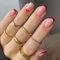 Handcess Herz künstliche Nägel Rosa Valentinstag Press on Nail Französischer Fake Nail Kurzer Nagel zum Aufkleben für Frauen und Mädchen 24 Stück