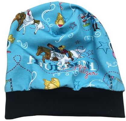 Beanie Mütze aus Baumwolljersey mit Bibi und Tina-Motiv Hürdenflitzer