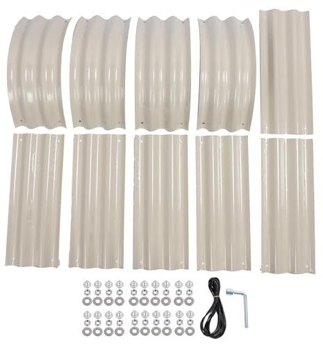 Letto da Giardino Rialzato in Acciaio, Fioriera da Esterno per Giardinaggio Fai da Te Letto da Giardino con Fondo Aperto Durevole con di Sicurezza per Giardino