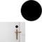 YAZANY Key Hole Cover Plate, 2Pcs Repair Escutcheon Door Lock Cover Door Plate, Blank Self Adhesive Fix Satin Stainless Steel with Black PU Waterproofing 50mm Diameter