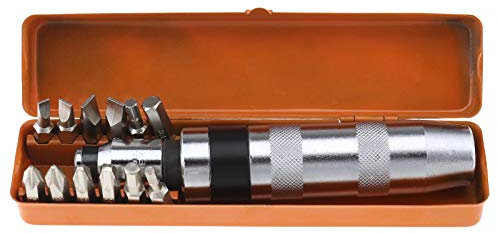 EMSea 13 Piezas Kit de Juego de Destornilladores de Impacto de Destornillador de Puntas de Tornillo de Impacto con Caja de Almacenamiento de Metal Adaptador Hexagonal de 1/2 Sq Y 8 Mm Puntas