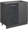 Vicco Eckschrank R-Line, Schwarz Beton/Anthrazit, 86 cm AP Eiche