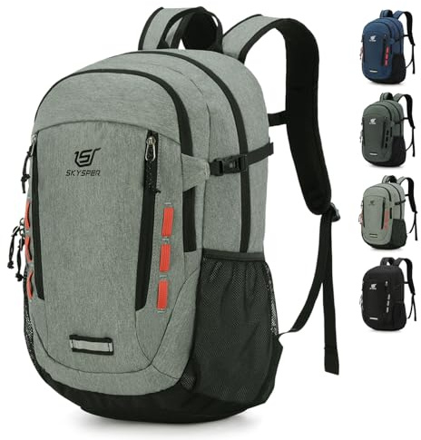 SKYSPER 30L Hiking Backpack 17.3inch Laptop Backpack Water Resistant Computer Day Pack for Business Work Travel College School Men Women