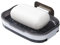 Porte-savon à ventouse puissante pour salle de bain, douche, baignoire - Gris
